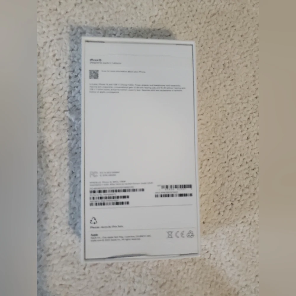 Apple iPhone 16 Box and Bag